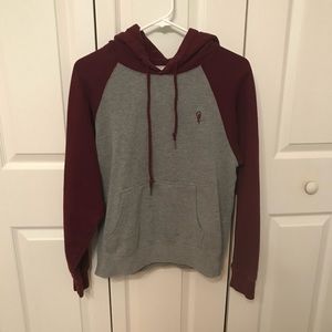 Obey Grey/Maroon Hoodies